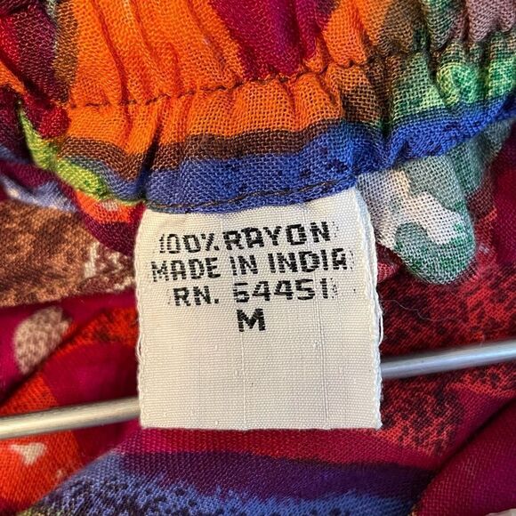 VTG 90s Abstract Artsy Palazzo Pant Set/Suit M - Picture 12 of 12